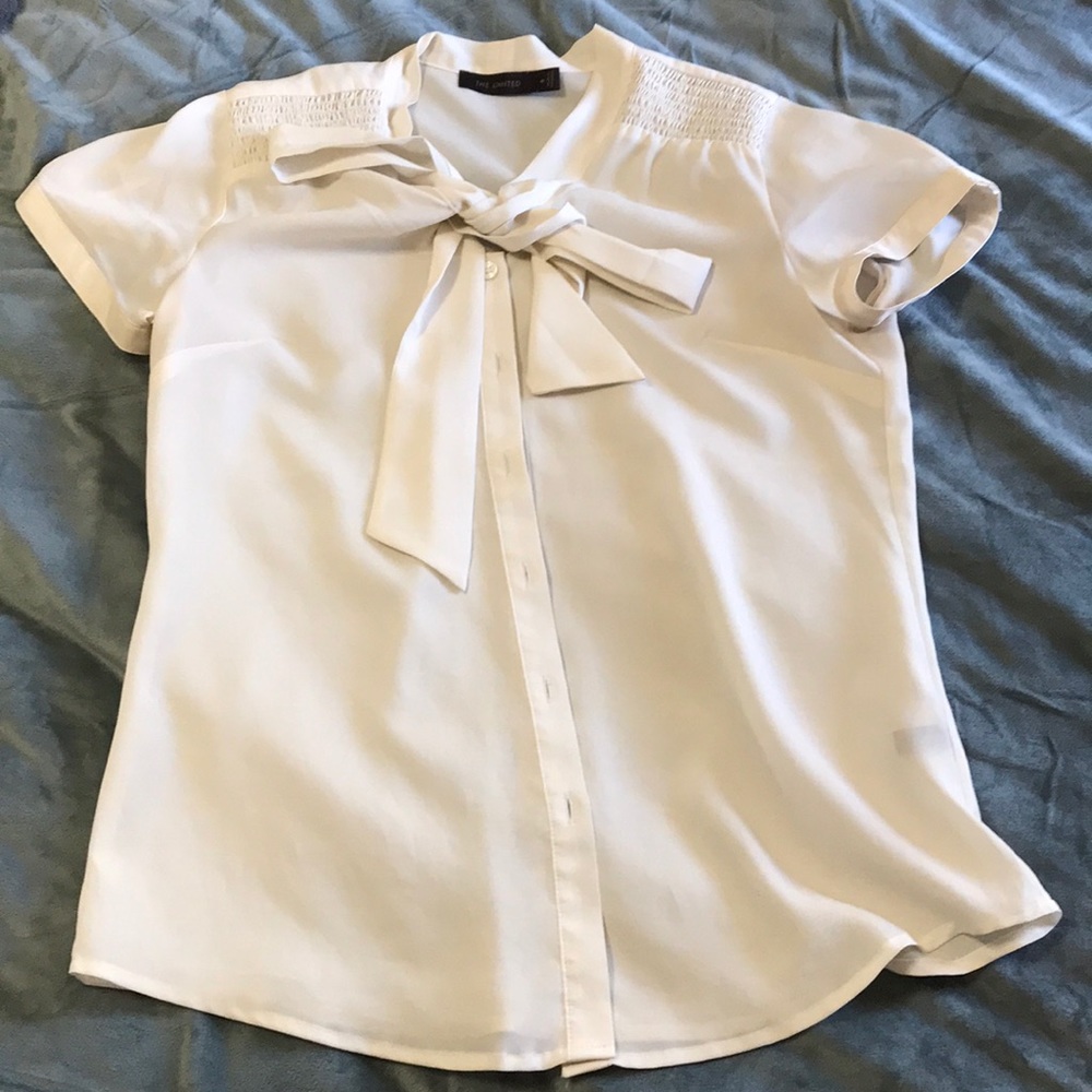 The Limited tie front button down blouse